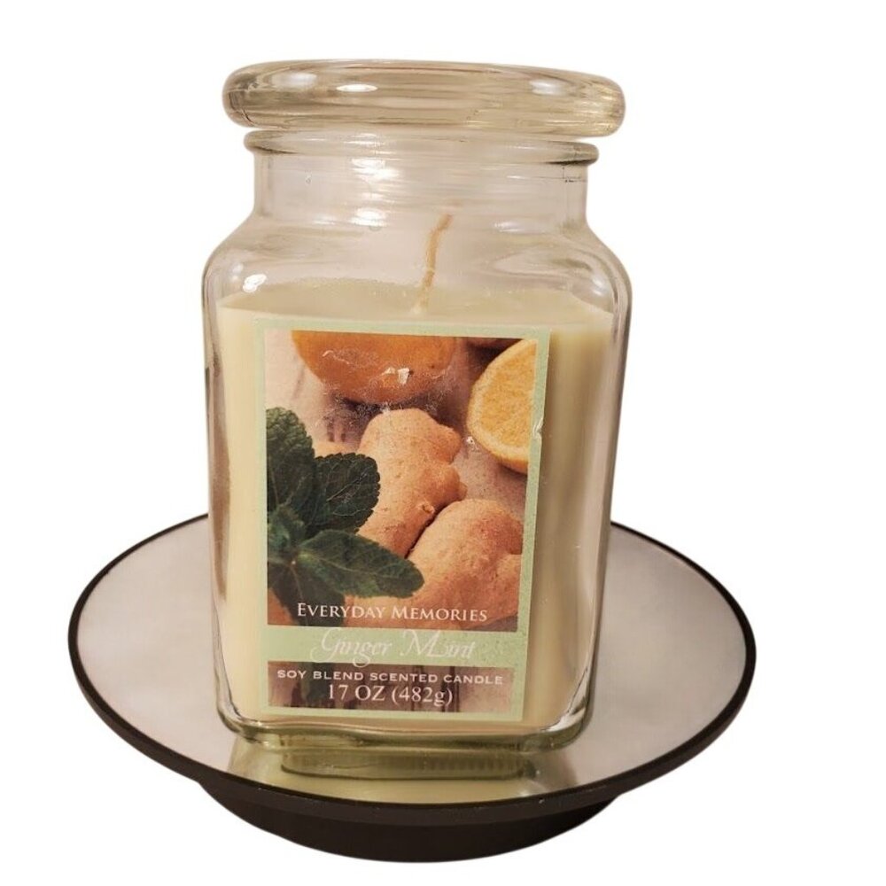 Everyday Memories Ginger Mint Soy Blend Candle 17oz Large Jar Candle Kohl’s USA